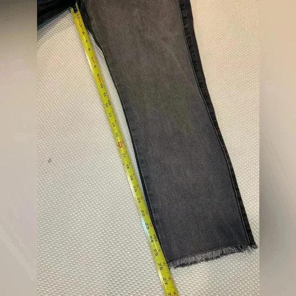 ✨Simple Society size 11 cut hem Black and grey high-waisted straight-leg jeans - Picture 9 of 11